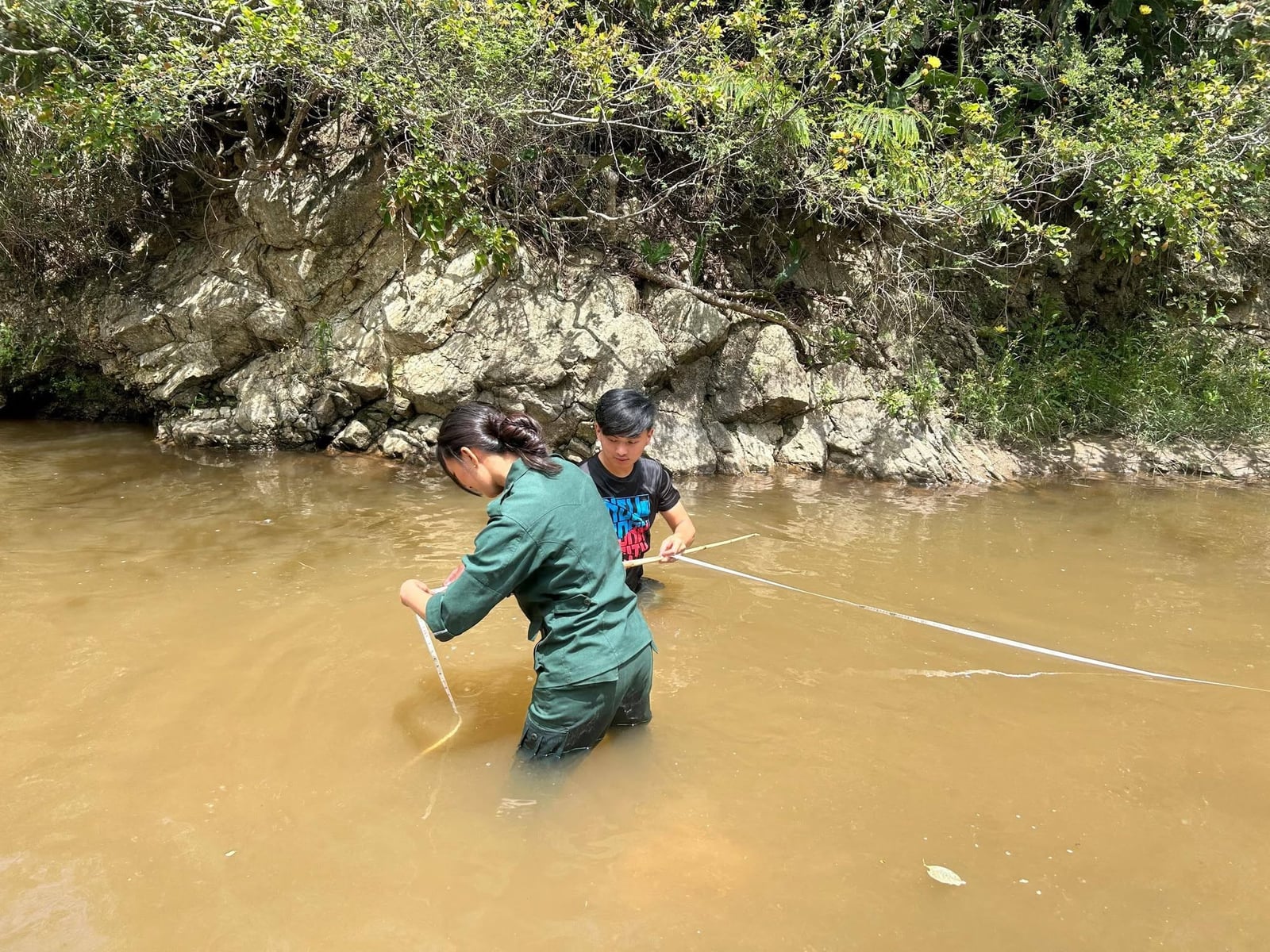 Stream survey in the field